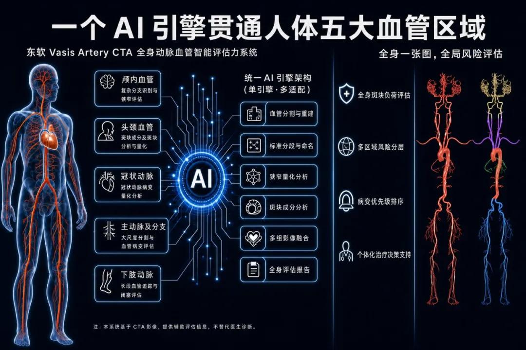 单引擎贯通五大血管区域！东软Vasis打破血管诊疗分段壁垒